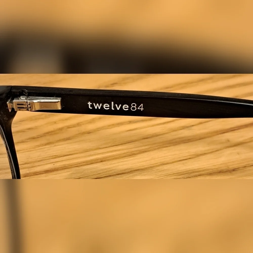 EUC Twelve84 Asheville Black Reading Eye Glasses Eyeglasses Frames School Work